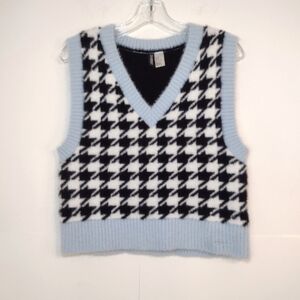 Divided women's hounds tooth sweater vest size (M)